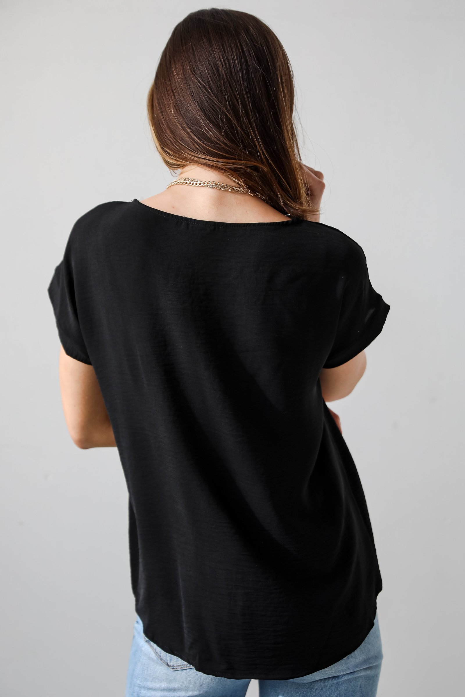 Amelia Black Oversized Blouse GG13