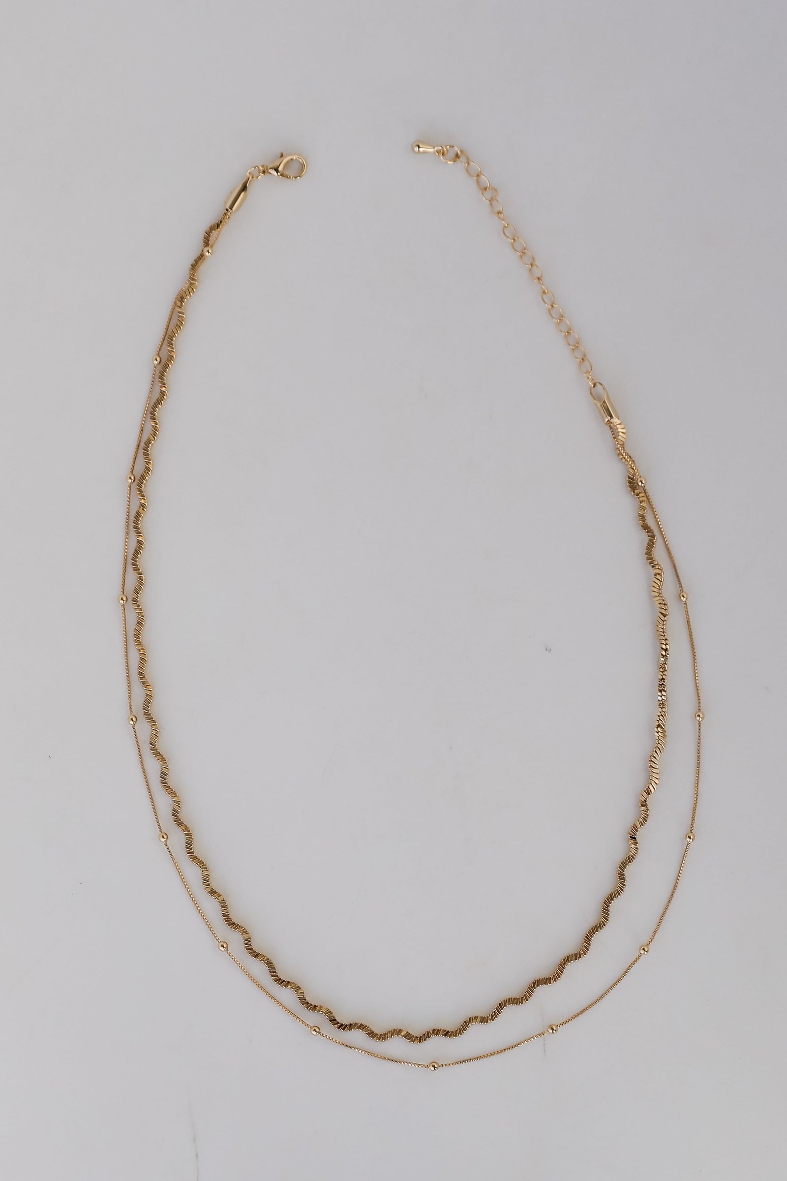 Aubree Gold Layered Chain Necklace GG6