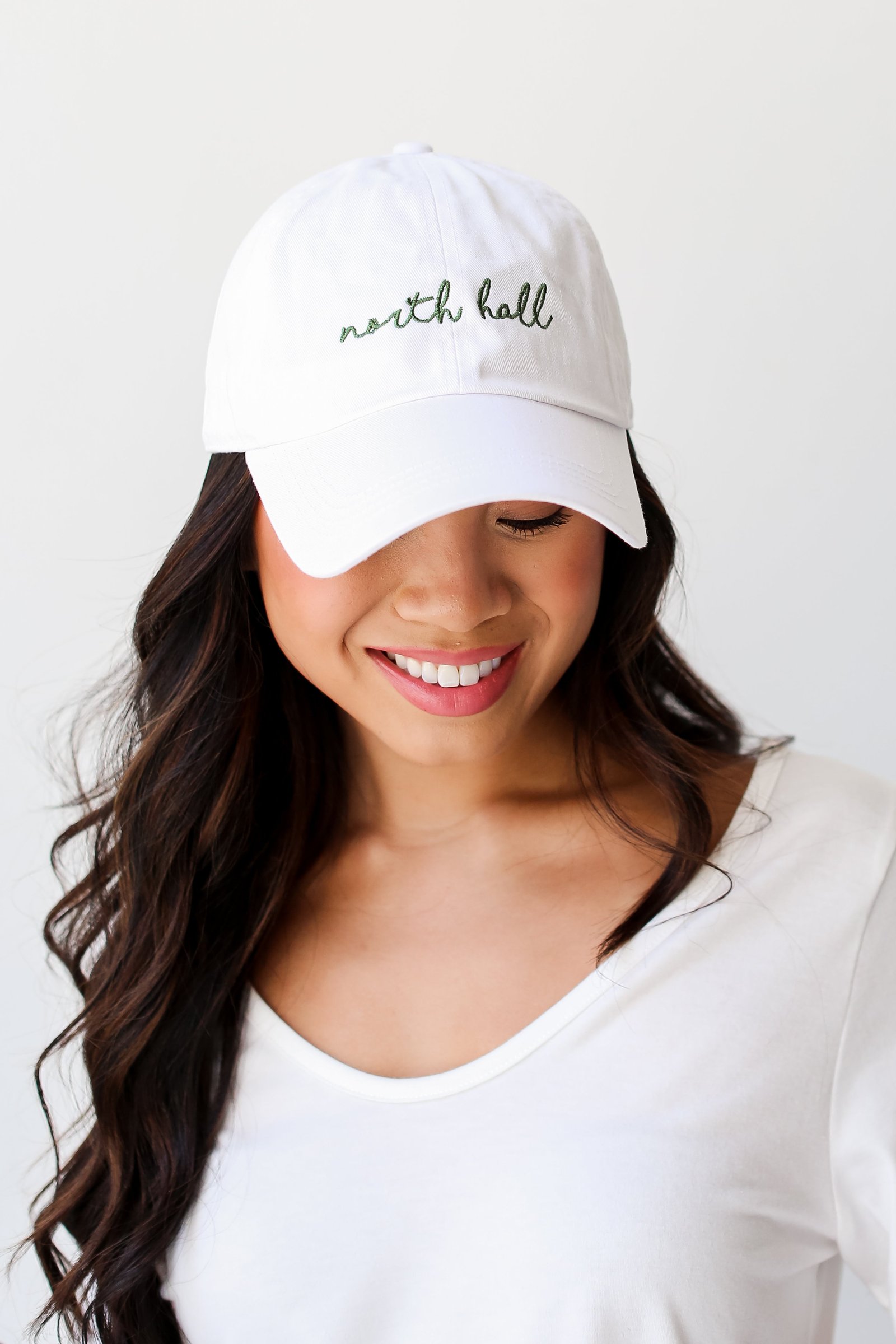 White North Hall Script Embroidered Hat GG9