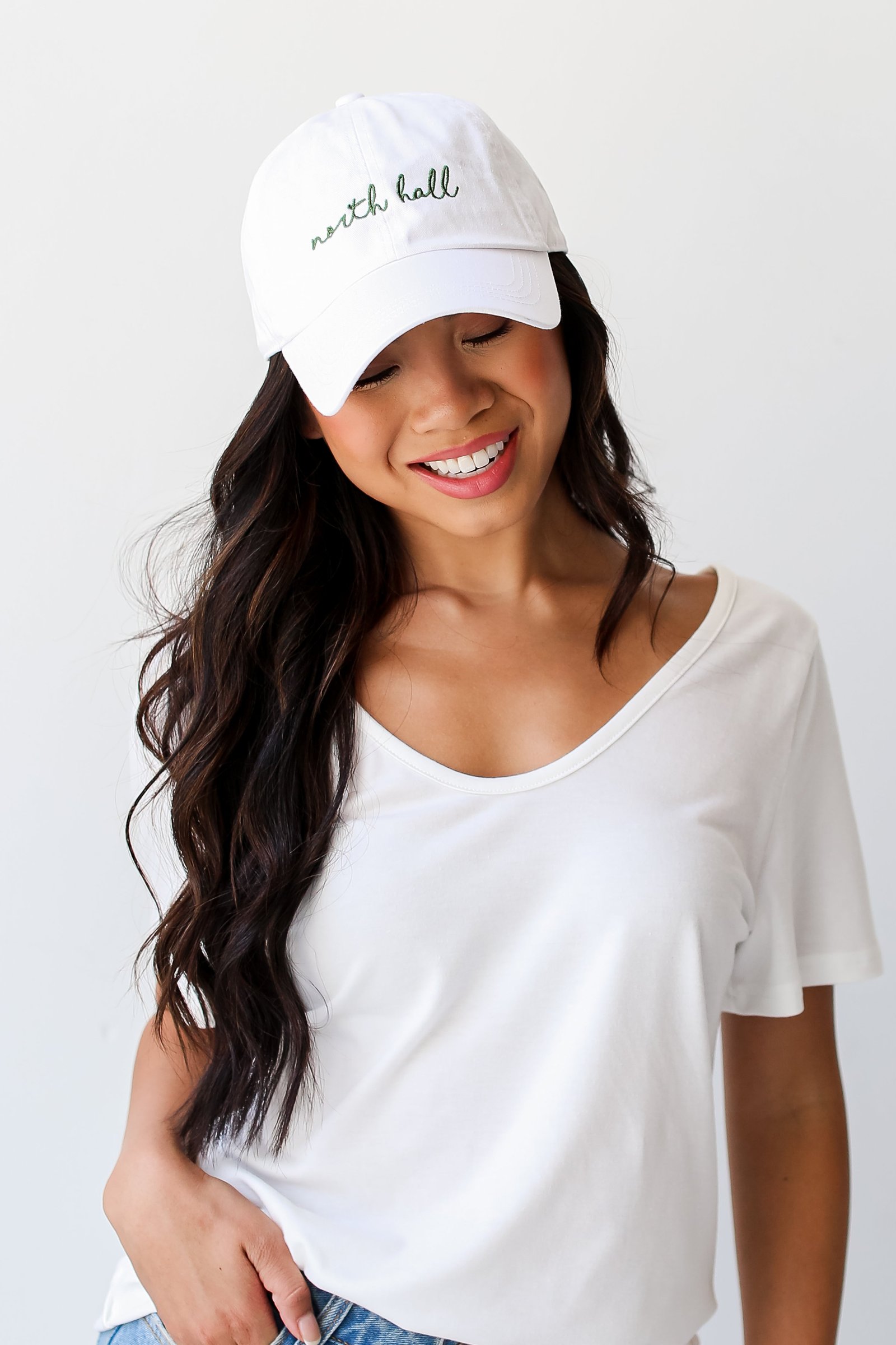 White North Hall Script Embroidered Hat GG9